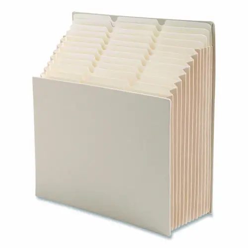 Smead Stadium File, 12-Pocket, Letter Size, Beige, 10.5" Expansion with 1/3-Cut Tabs
