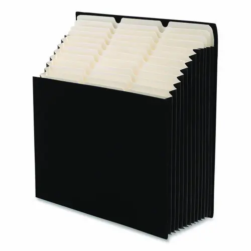 Smead Stadium File, Letter Size, Charcoal, 12 Sections, 1/3-Cut Tabs, 10.5" Expansion