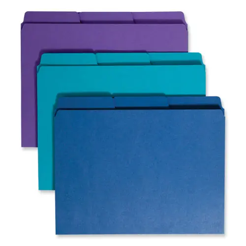 Smead SuperTab Organizer Folder, 1/3-Cut Tabs, Letter Size, 0.75" Expansion, Assorted Colors, 3/Pack