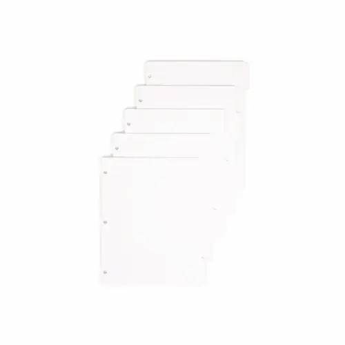 Smead Three-Ring Binder Index Divider, 5-Tab, 11 x 8.5, White, 20 Sets
