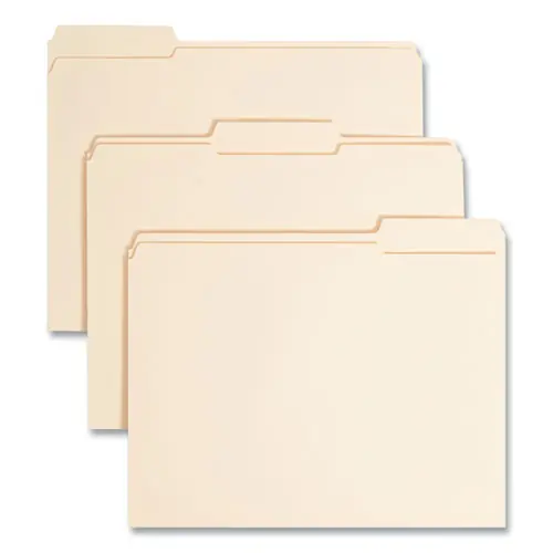 Smead Top Tab Fastener Folders, Letter Size, Manila, 1/3-Cut Assorted Tabs, 0.75" Expansion, 1 Fastener, 50/Box