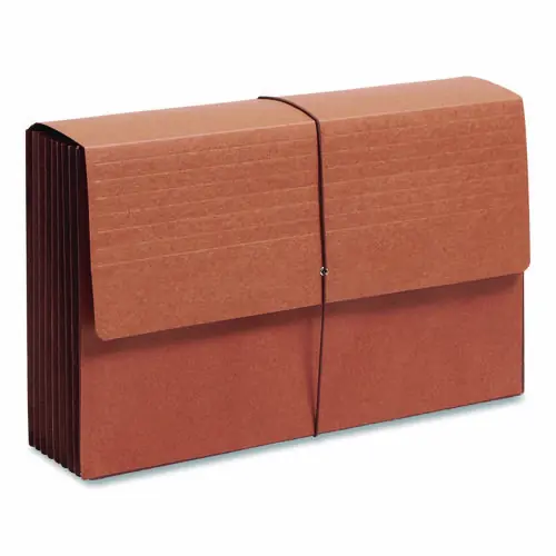 Smead TUFF Expanding Wallets, Legal Size, 7" Expansion, 1 Section, Elastic Cord Closure, Redrope