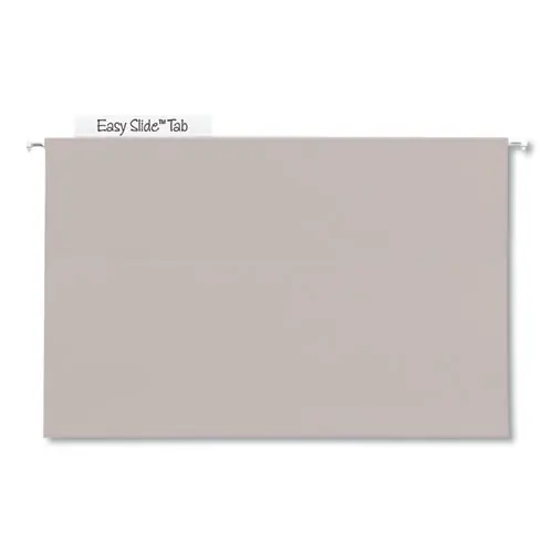 Smead TUFF Extra Capacity Hanging File Folders with Easy Slide Tabs, Legal Size, 4" Expansion, Steel Gray, 18/Box
