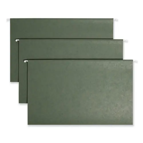 Smead TUFF Hanging Folders with Easy Slide Tab, Legal Size, 1/3-Cut Tabs, Standard Green, 20/Box