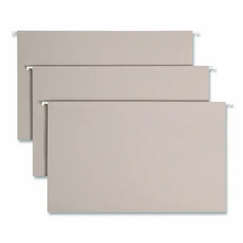 Smead TUFF Hanging Folders with Easy Slide Tab, Legal Size, 1/3-Cut Tabs, Steel Gray, 18/Box