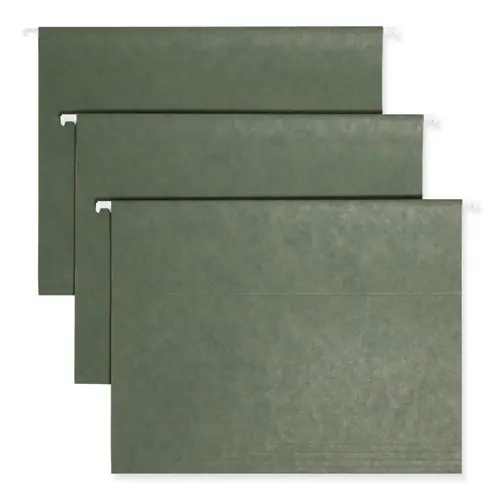 Smead TUFF Hanging Folders with Easy Slide Tab, Letter Size, 1/3-Cut Tabs, Standard Green, 20/Box