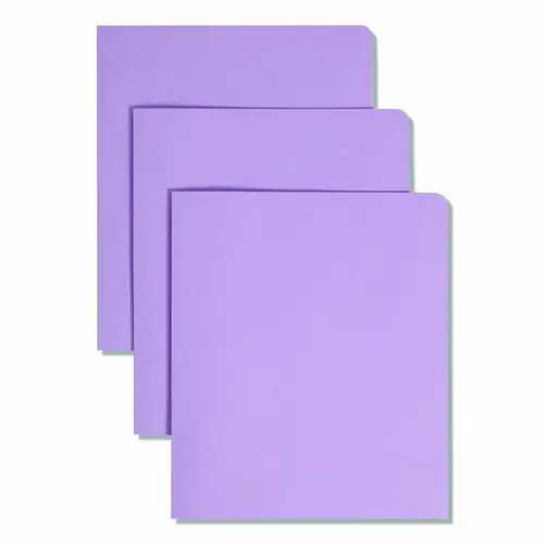 Smead Two-Pocket Folder, Textured Paper, 100-Sheet Capacity, 11 x 8.5, Lavender, 25/Box