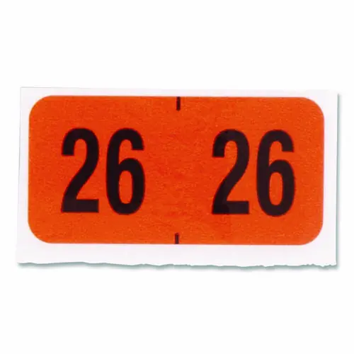 Smead Yearly End Tab File Folder Labels, Orange, 500/Roll