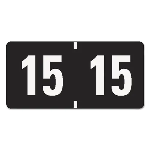 Smead Yearly End Tab File Folder Labels, 15, 0.75 x 1.5, Black, 500/Roll