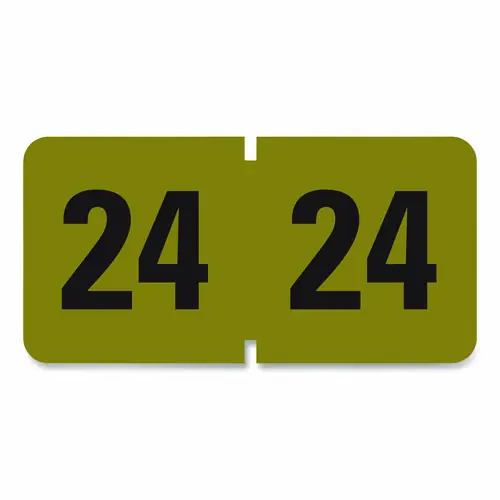 Smead Yearly End Tab File Folder Labels, 2024, Gold, 500/Roll