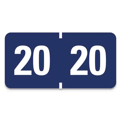 Smead Yearly End Tab File Folder Labels, 20, Dark Blue, 500/Roll