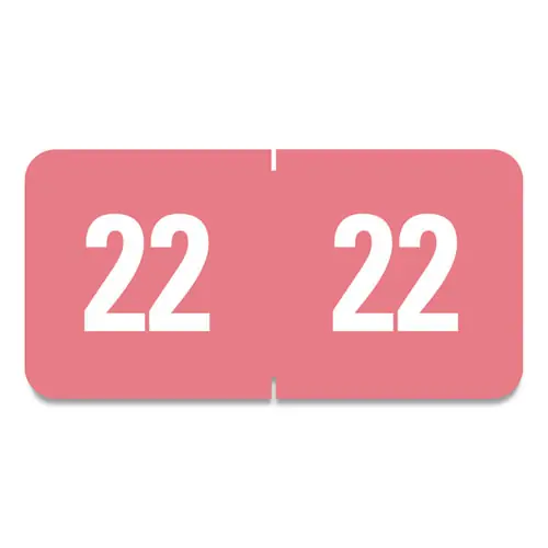 Smead Yearly End Tab File Folder Labels, 22, Pink, 250 Labels per Pack