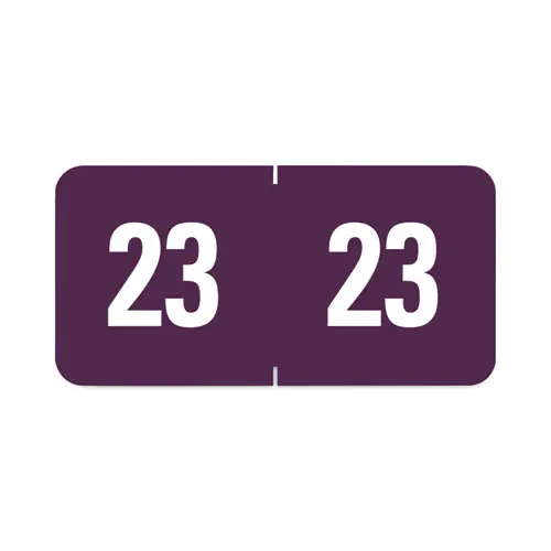 Smead Yearly End Tab File Folder Labels, 23, Purple, 25/Sheet, 10 Sheets/Pack