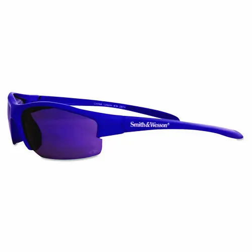 Smith & Wesson® Equalizer Safety Eyewear, Blue Frame, Blue Mirror Lens