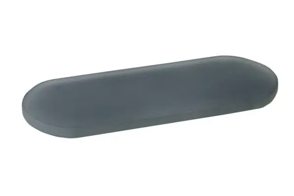 Smoke Resin Flat Racetrack Amenity Tray 4x10x0.5″H – 4/CS