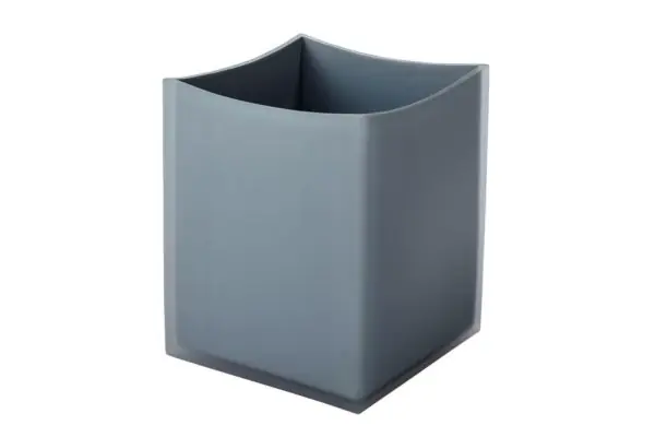 Smoke Wall Resin Curve Waste Basket-8.6QT