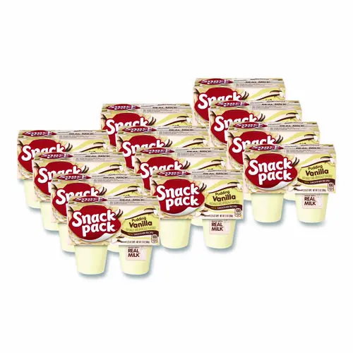 Snack Pack® Pudding Cups, Vanilla, 3.5 oz, 48 Cups/Carton