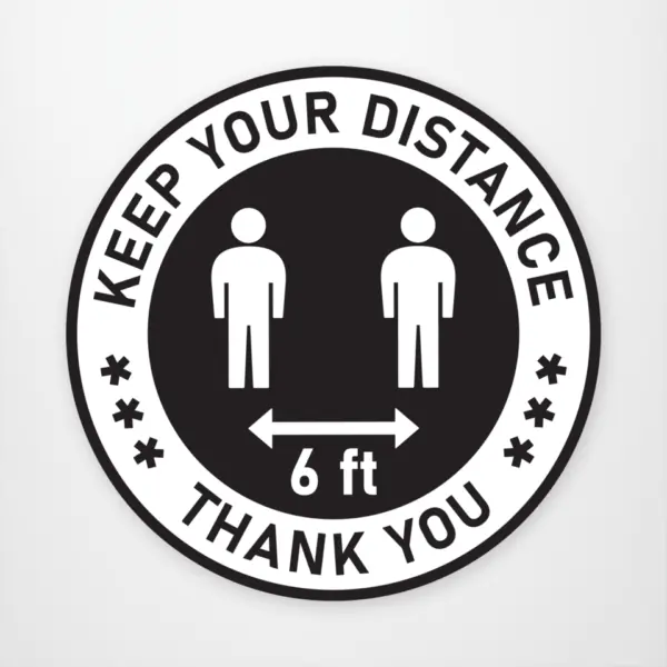 Social Distancing Floor Decal 6″