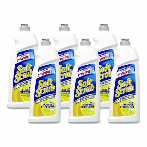 Soft Scrub® All Purpose Cleanser, Lemon Scent, 36 oz Bottle, 6/Carton