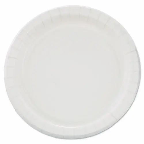 SOLO® Bare Eco-Forward Clay-Coated Paper Plates, ProPlanet Seal, 8.5" Diameter, White, 125/Pack, 4 Packs/Carton
