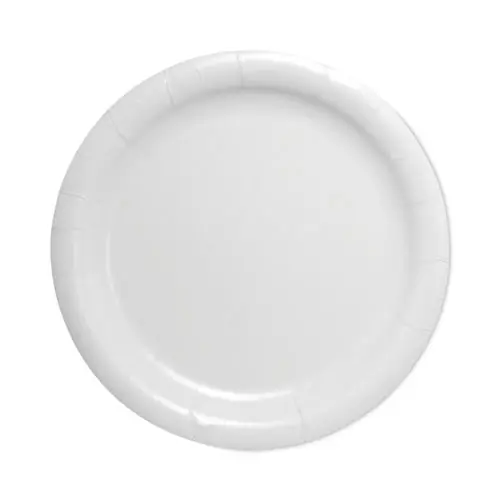 SOLO® Bare Eco-Forward Clay-Coated Paper Plate, ProPlanet Seal, 9" Diameter, White, 500/Carton