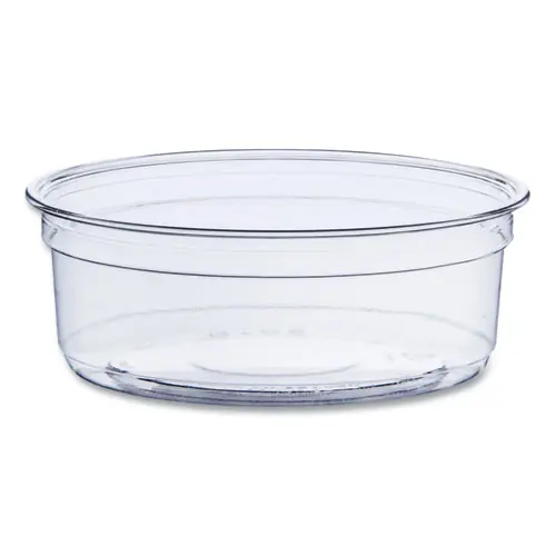 SOLO® Bare Eco-Forward RPET Deli Containers, ProPlanet Seal, 8 oz, Clear, Plastic, 500/Carton