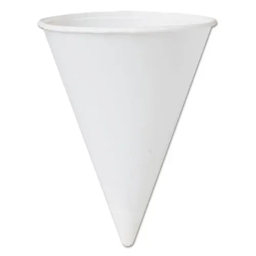 SOLO® Bare Eco-Forward Treated Paper Cone Cups, 4.25 oz, White - 200 Cups/Bag, 25 Bags/Carton
