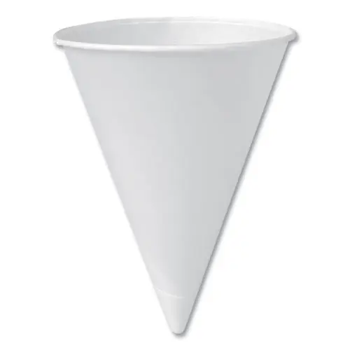 SOLO® Bare Eco-Forward Treated Paper Cone Cups, 6 oz, White - 5000 Count (200/Sleeve, 25 Sleeves/Carton)