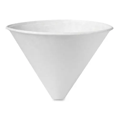 SOLO® Bare Eco-Forward Treated Paper Funnel Cups, 6 oz, White, 250/Bag, 10/Carton