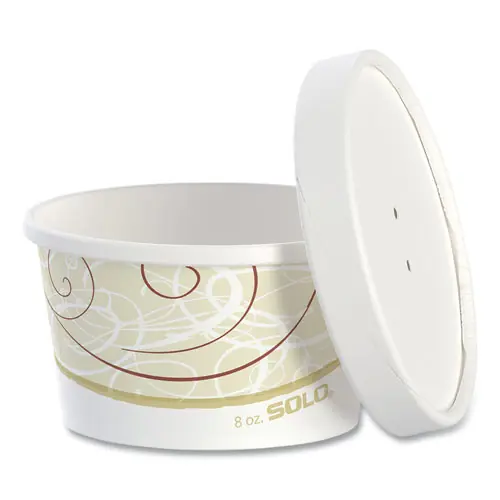 SOLO® Flexstyle Double Poly Food Combo Packs, 8 oz, Symphony, Paper, 25/Pack, 10 Packs/Carton