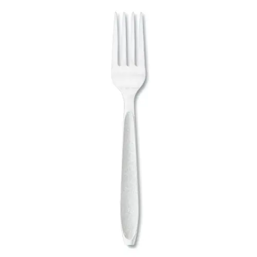 SOLO® Impress Heavyweight Full-Length Polystyrene Cutlery Forks, White, 100/Box