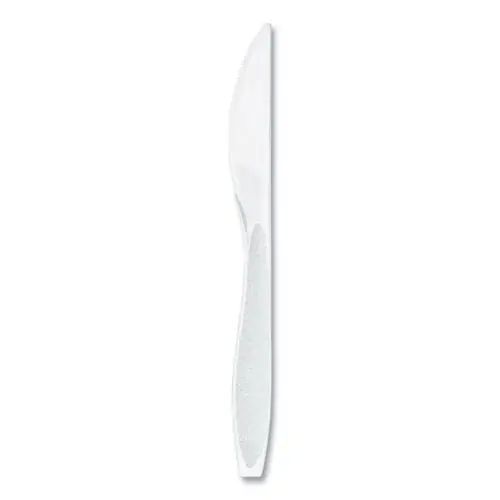 SOLO® Impress Heavyweight Full-Length Polystyrene Cutlery, Knife, Plastic, White, 100/Box