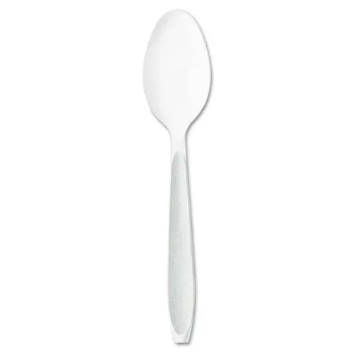 SOLO® Impress Heavyweight Full-Length Polystyrene Cutlery, Spoon, Plastic, White, 1,000/Carton