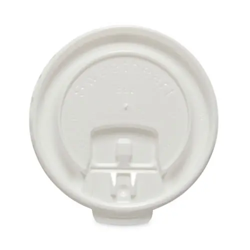 SOLO® Lift Back and Lock Tab Cup Lids for Foam Cups, Fits 8 oz Hot Cups, Plastic, White, 2,000/Carton