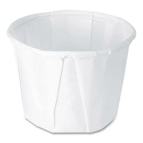 SOLO® Paper Portion Cups, 0.5 oz, White, 250/Bag, 20 Bags/Carton