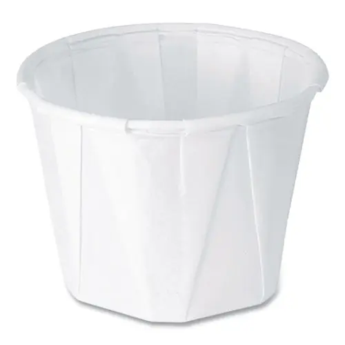 SOLO® Paper Portion Cups, 1 oz, White, 250/Bag, 20 Bags/Carton