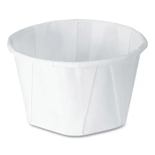 SOLO® Paper Portion Cups, 3.25 oz, White, 250/Bag, 20 Bags/Carton