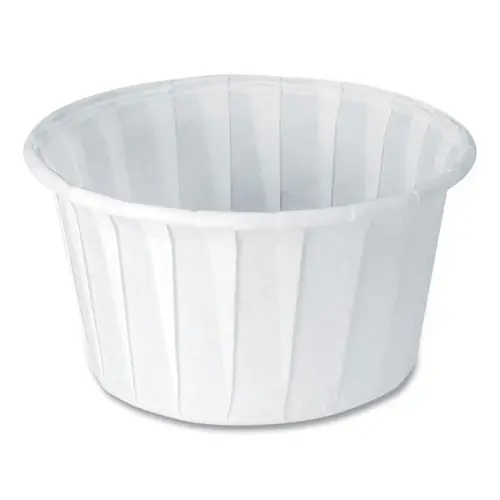 SOLO® Paper Portion Cups, 4 oz, White, 250/Bag, 20 Bags/Carton