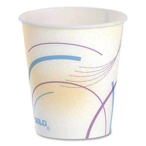 SOLO® Paper Water Cups, 5 oz, Meridian Design, 100/Sleeve, 25 Sleeves/Carton