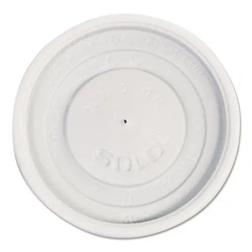 SOLO® Polystyrene Vented Hot Cup Lids, Fits 4 oz Hot Cups, Plastic, White, 100/Pack, 10 Packs/Carton
