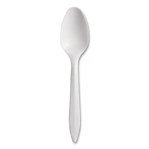 SOLO® Regal Mediumweight Cutlery, Full-Size Spoon, White, 1,000/Carton