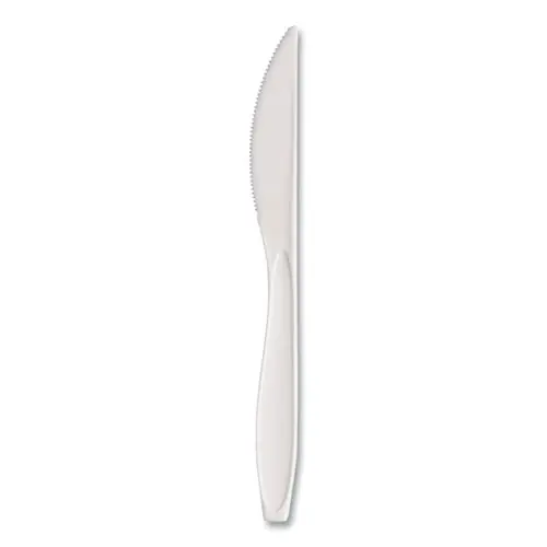 SOLO® Reliance Mediumweight Plastic Knives, Standard Size, White, 1,000/Carton