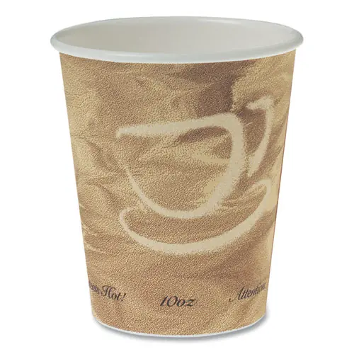 SOLO® Single Sided Poly Paper Hot Cups, 10 oz, Mistique Design, 50/Bag, 20 Bags/Carton