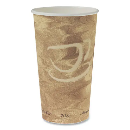 SOLO® Single Sided Poly Paper Hot Cups, 20 oz, Mistique Design