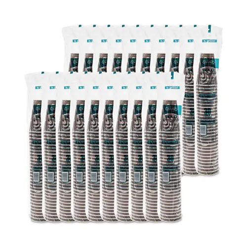 SOLO® Thermoguard Insulated Paper Hot Cups, 16 oz, Steam Print Design, 600/Carton