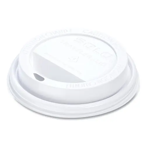SOLO® Traveler Cappuccino Style Dome Lid, Fits 10 oz to 24 oz Hot Cups, Plastic, White