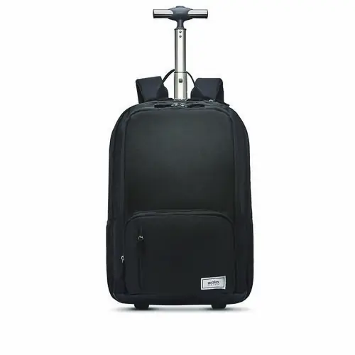 Solo Bleecker Recycled Rolling Backpack, Dark Gray, Fits Devices up to 15.6"