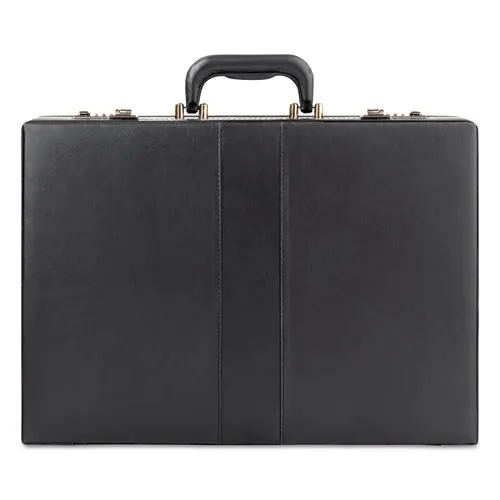 Solo Classic Attache, Black, Vinyl Briefcase, 12.5" x 4" x 17.5"