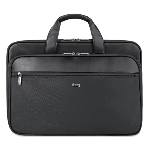 Solo Classic Smart Strap Briefcase - Fits Devices up to 16" - Black