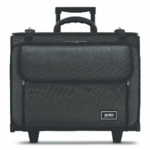 Solo Morgan Recycled Rolling Catalog Case, Fits Devices Up to 17.3", Black/Gray